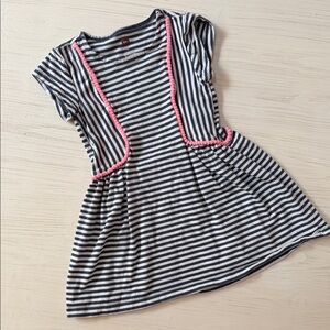 Tea Collection Navy and White Striped Top